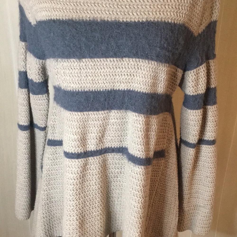 Lapis Large Polyester Wool Sweater Lagenlook Soft… - image 3
